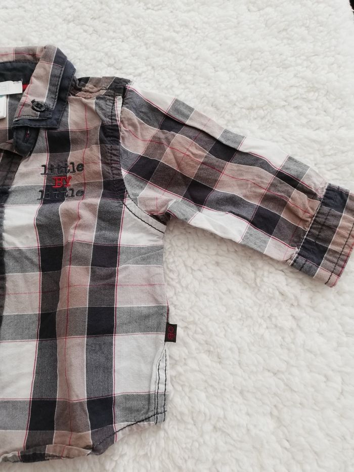 Chemise à carreaux obaïbi garçon 3 mois - photo numéro 2