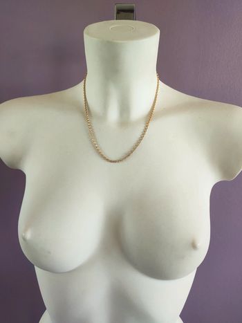 Collier doré métal vintage