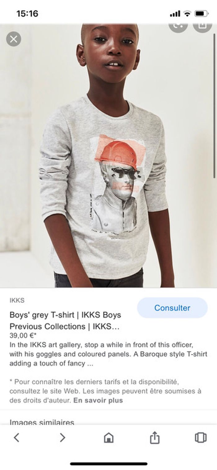T-shirt longues manches Ikks neuf 12 ans - photo numéro 5