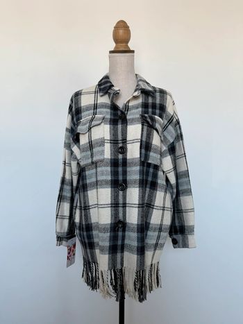 Veste vestido franges manteau blouson vest giacca chaqueta cardigan gilet chaleco rebeca colete