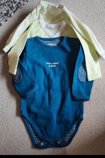 Lots 3 body bébé garcon manche longue