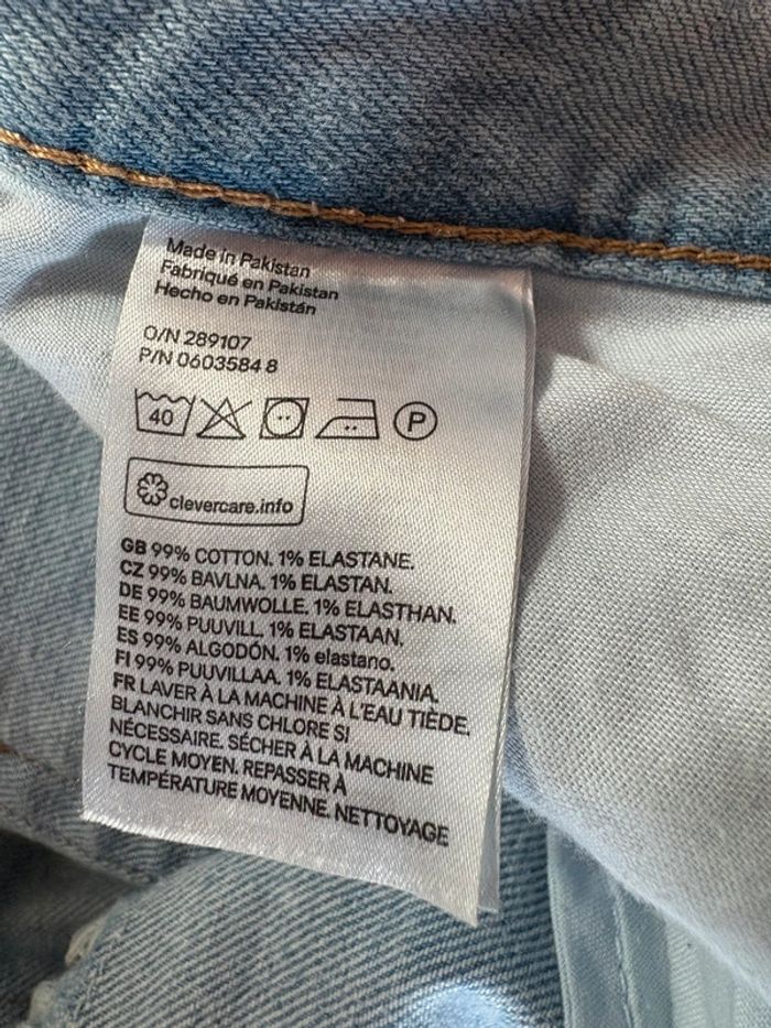 Short en jean bleu clair taille mi-haute H&M 40 - photo numéro 7