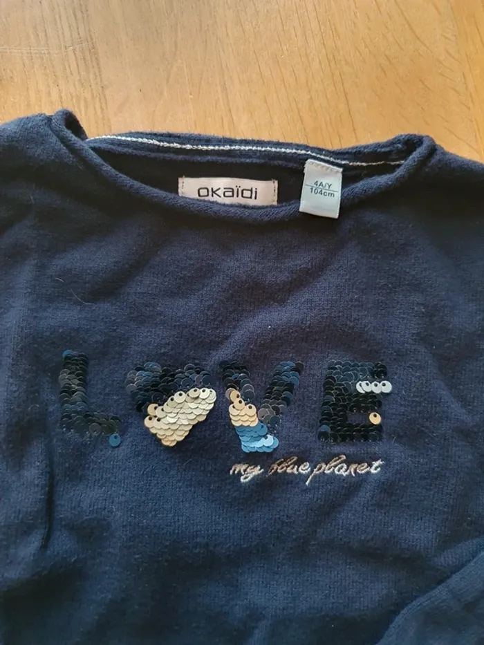 Pull bleu - photo numéro 2