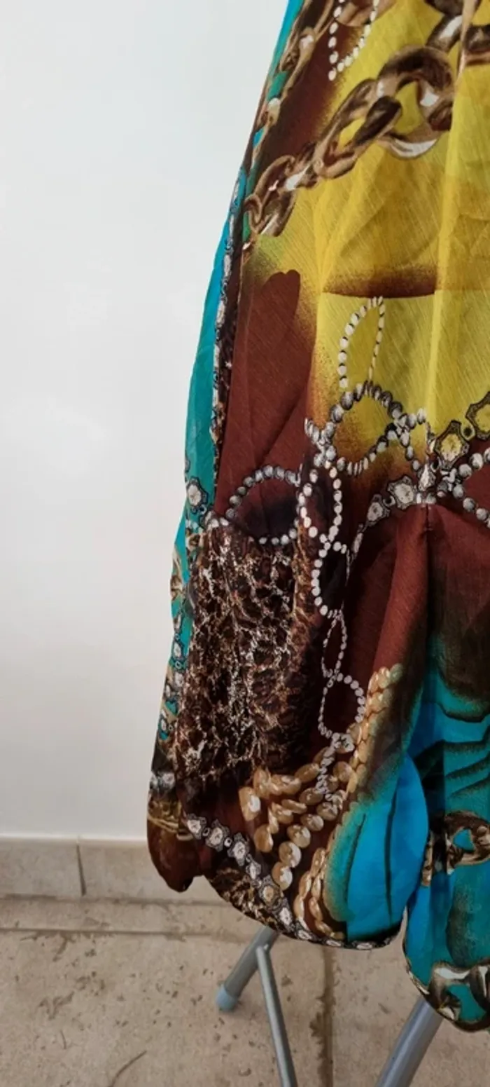 Robe courte imprimée chocolat boule elissa 36 - photo numéro 6