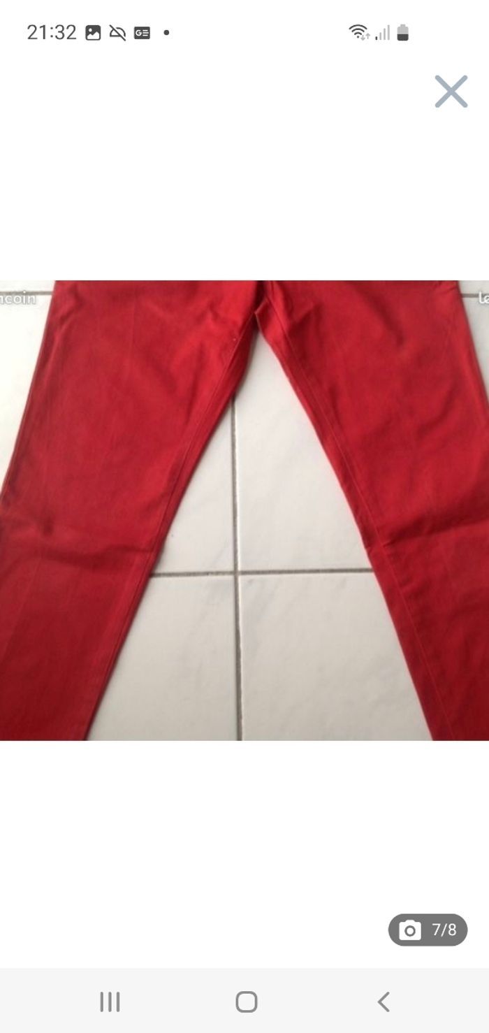 Pantalon slim rouge carmin 14 ans Monoprix Kids - photo numéro 7