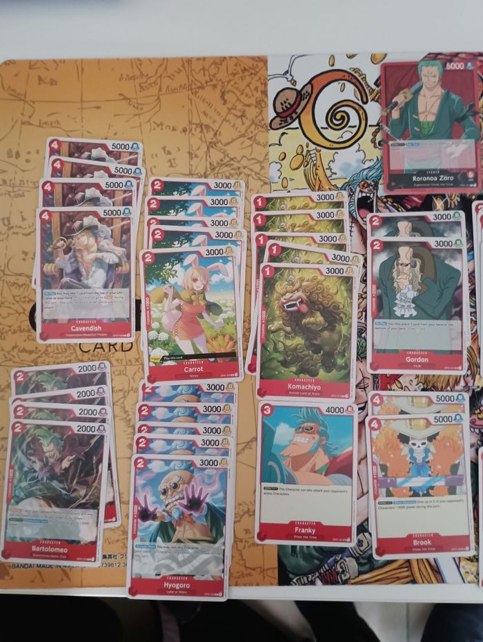Lot carte one piece op01 rouge - photo numéro 3