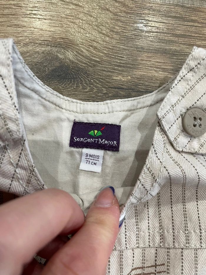 Salopette short 9 mois sergent major - photo numéro 2