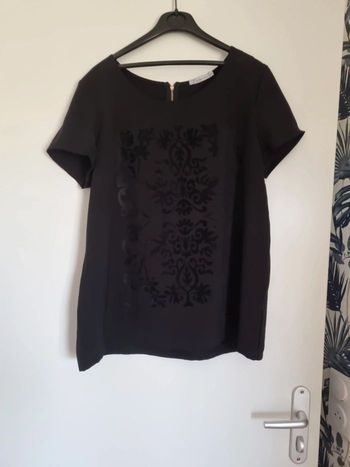 Blouse noire manches courtes