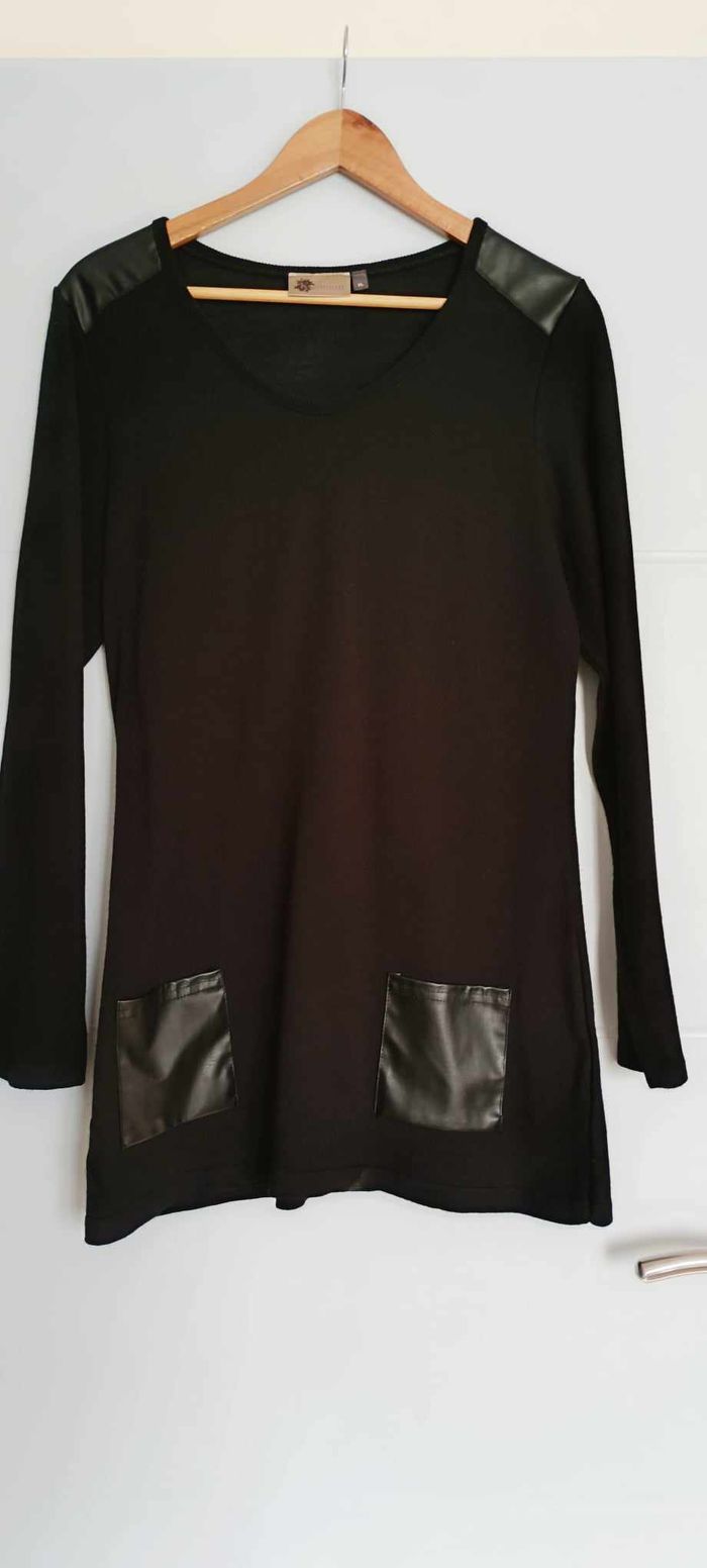 Long pull tunique noir manches longues K Woman Taille XL
