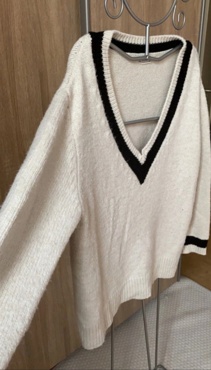 Pull blanc et noir M/L - Pimkie - photo numéro 2