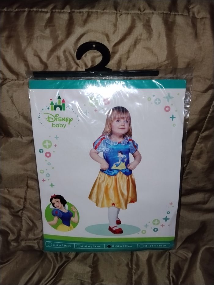 déguisement disney baby blanche neige taille 12/18 mois