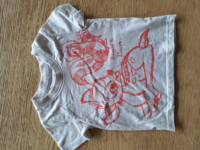 Tee shirt manches courtes Disney "Bambi et Fleur" bébé fille 9-12 mois primark