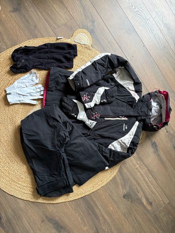 Ensemble vêtements ski femme manteau veste pantalon gants Eider