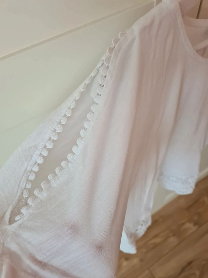 T shirt blanc épaules dénudées Jennyfer Taille S - photo numéro 2