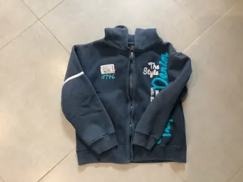 Gilet zippé 8 ans bleu marine