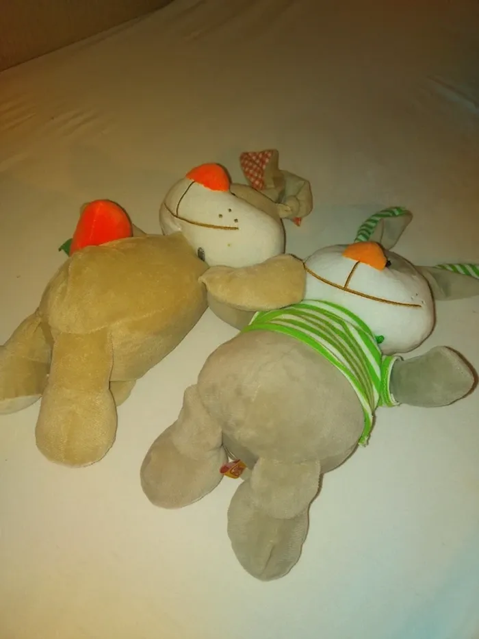 Lot de 2 Peluches Lapins - photo numéro 3