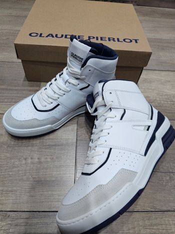 Magnifiques baskets montantes femme, pointure 38 , véritable cuir, blanc, marque Claudie pierlot