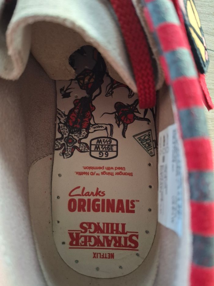 Clarks Wallabe Cuir de Nubuck Stranger Things T38 Neuve - photo numéro 6