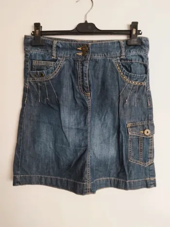 Jupe jean avec strass