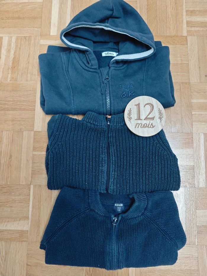 Lot 3 gilets 12 mois