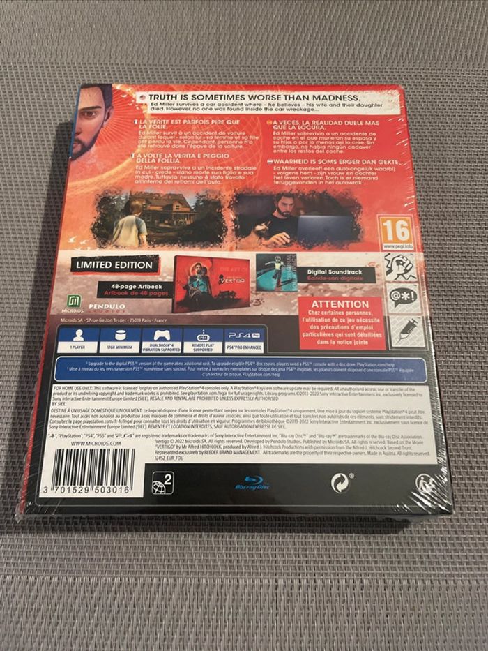 Alfred Hitchcock Vertigo Limited Edition Jeu PS4 FR - photo numéro 2