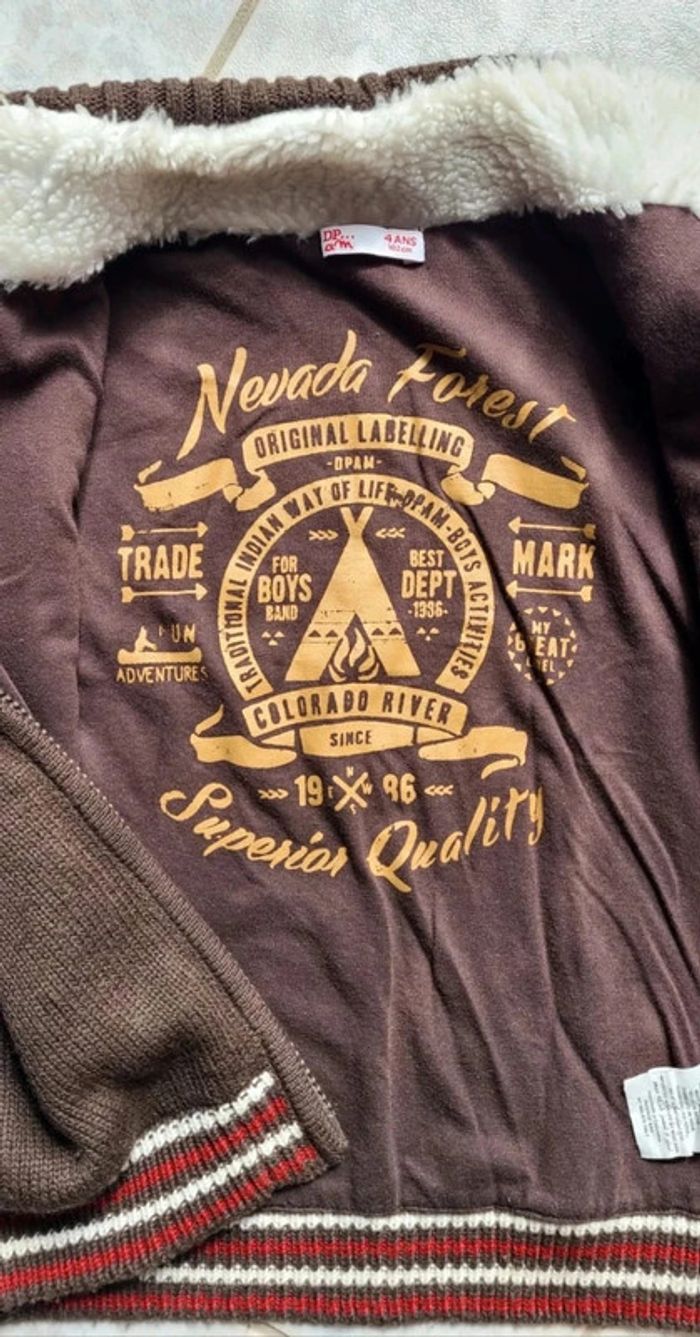Veste chaude fourrée Du pareil au meme DPAM 4ans - photo numéro 4