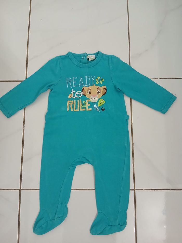 Pyjama 1 piece garcon en coton taille 6 mois marque disney - photo numéro 4