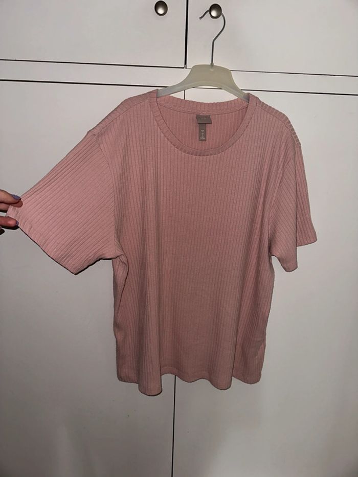 Tee shirt rose - H&M - photo numéro 2