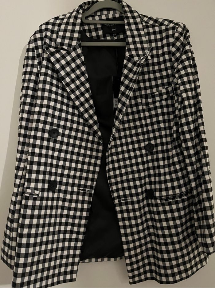 Ensemble tailleur pantalon à carreaux - photo numéro 2