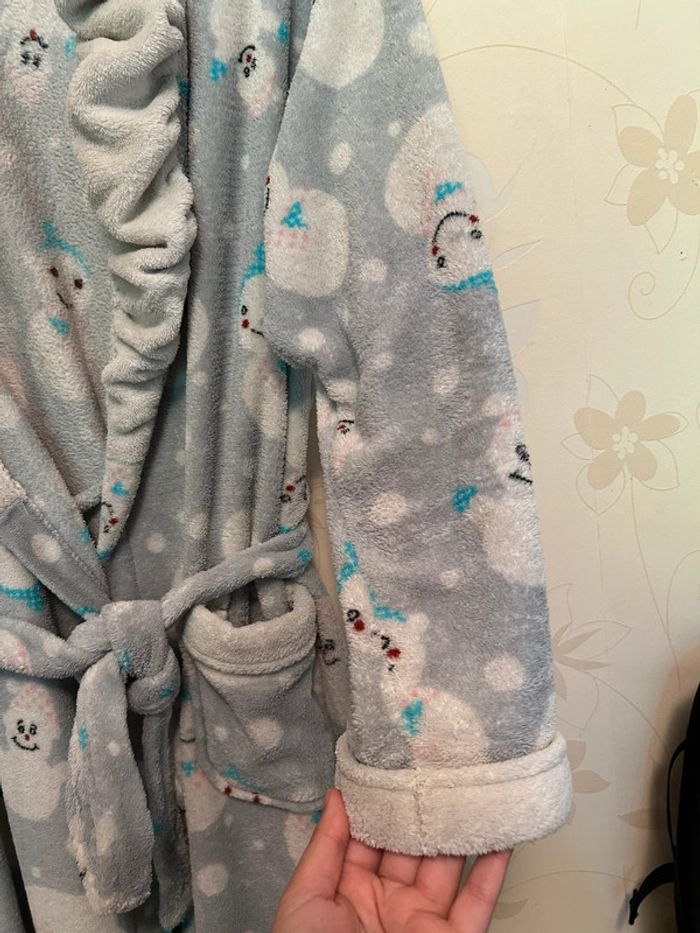 Peignoir gris cocooning taille unique - photo numéro 7