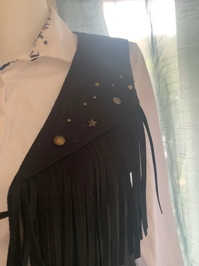 Boléro fascinate taille 38 noir à frange - photo numéro 8