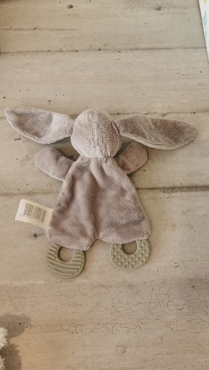 Peluche lapin gris - photo numéro 4