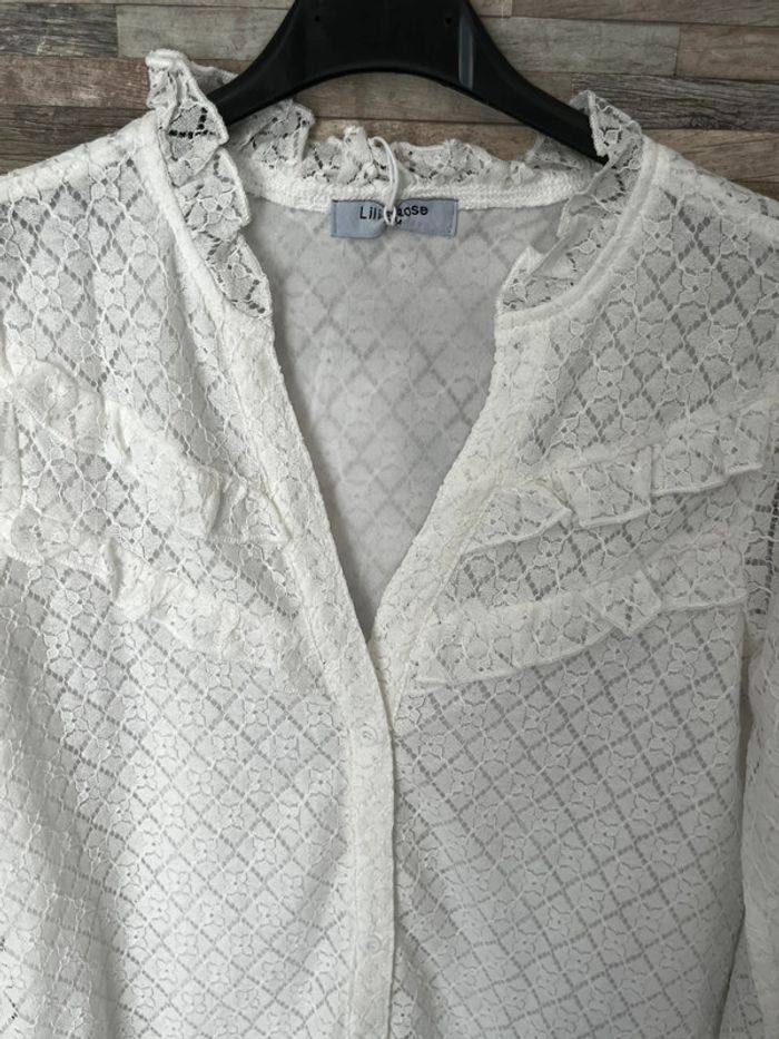 Blouse blanche dentelle - photo numéro 2
