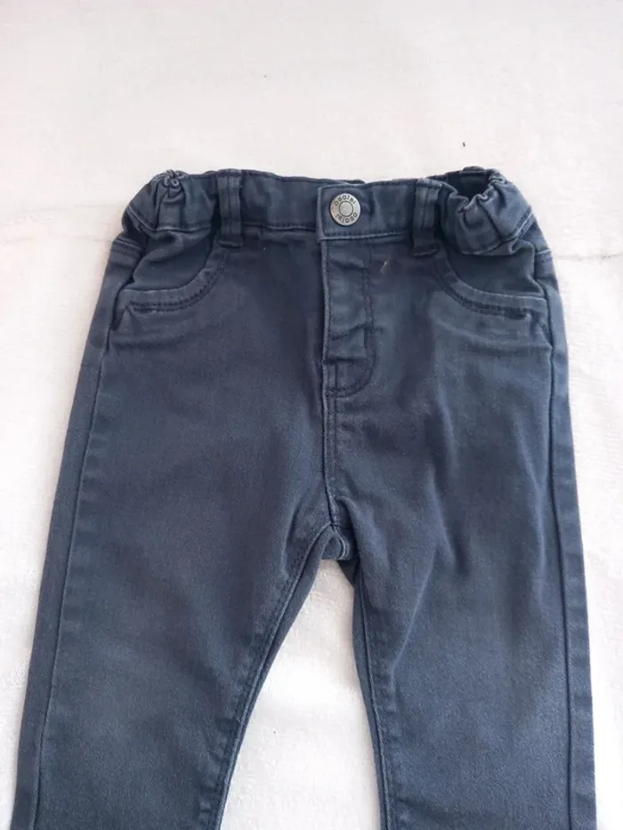 🚼pantalon jeans gris 1an Obaibi - photo numéro 2