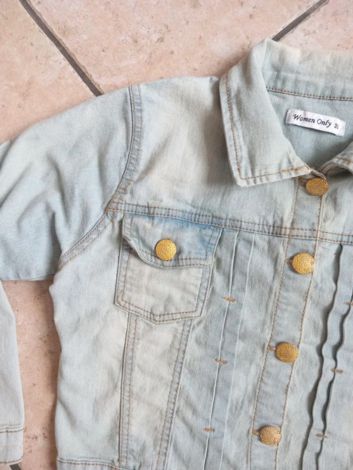 📦veste coton jeans bleu clair T36 Women Only - photo numéro 3