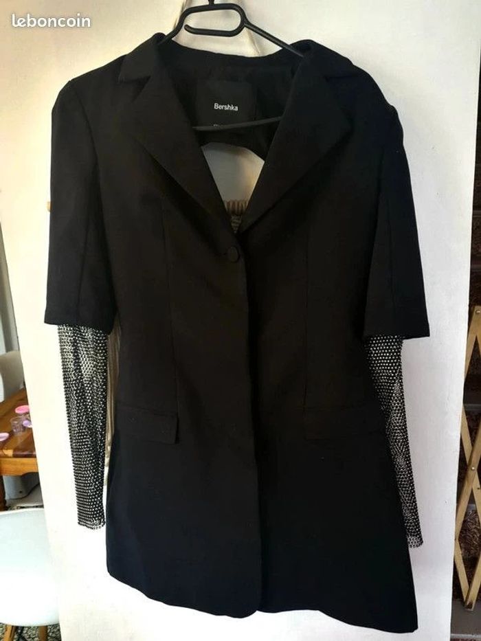 robe blazer à strass