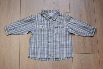 Chemise bleu gris à rayure. 18 mois garçon. Marque kimbaloo