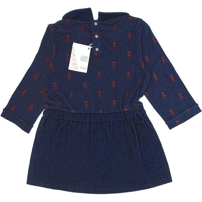 Robe à manches longues 24 mois en coton et viscose Blune Paris