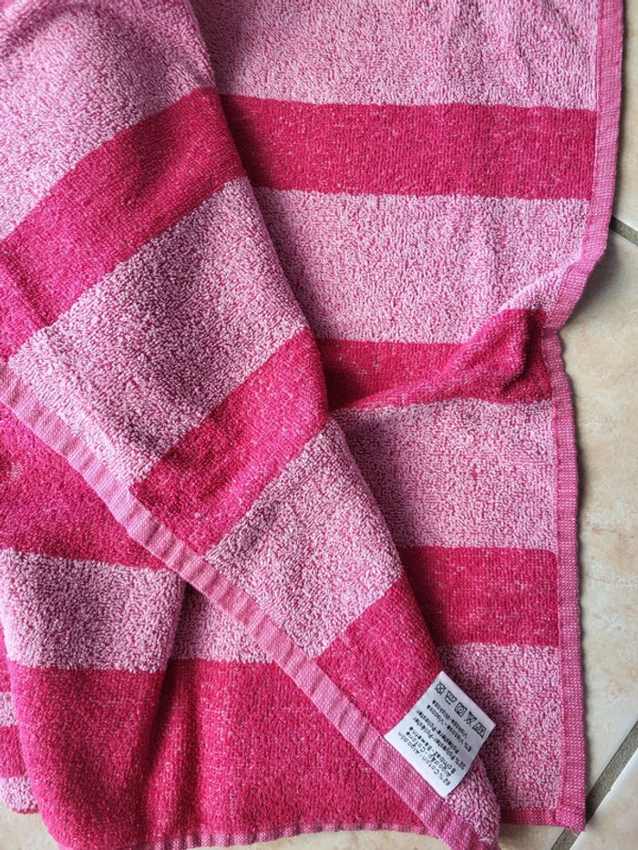 Ensemble serviettes de bain rose - photo numéro 2
