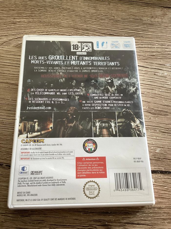 boîte Nintendo wii avec notice resident evil the umbrella chronicles Nintendo wii vendu sans le jeu - photo numéro 2