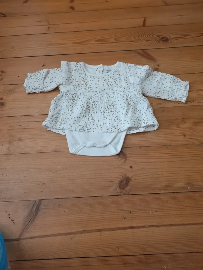 Lot de deux ensemble en coton en 1 mois - photo numéro 2