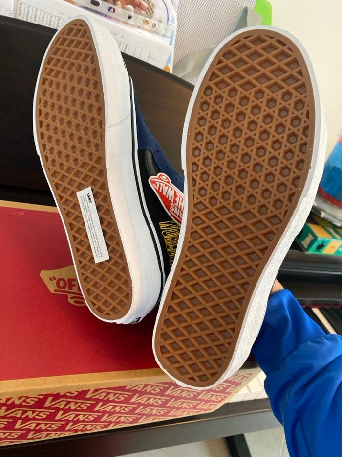 Vans sk8hi montantes en daim bleu taille 38,5 - photo numéro 4