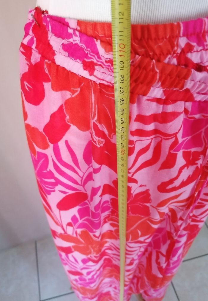 Pantalon été léger rose et orangé. Plage décontracté. T. XL - photo numéro 4