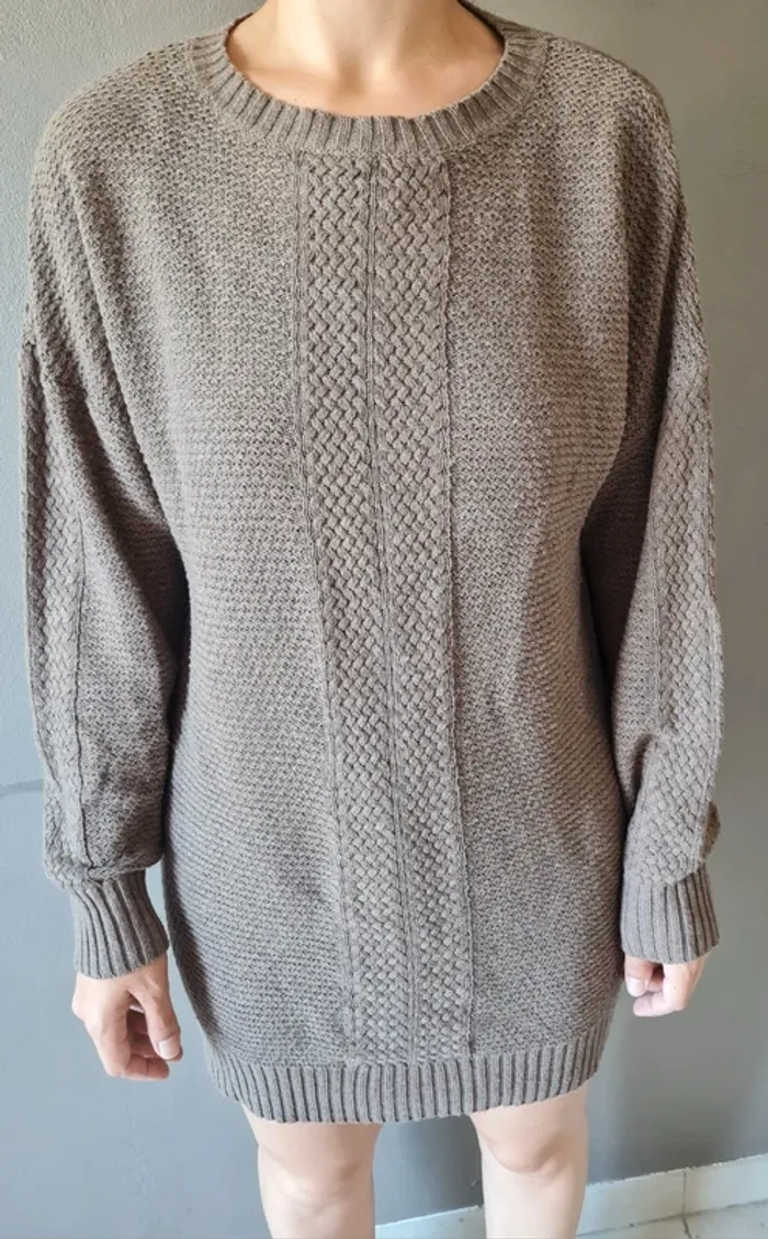 Robe pull marron