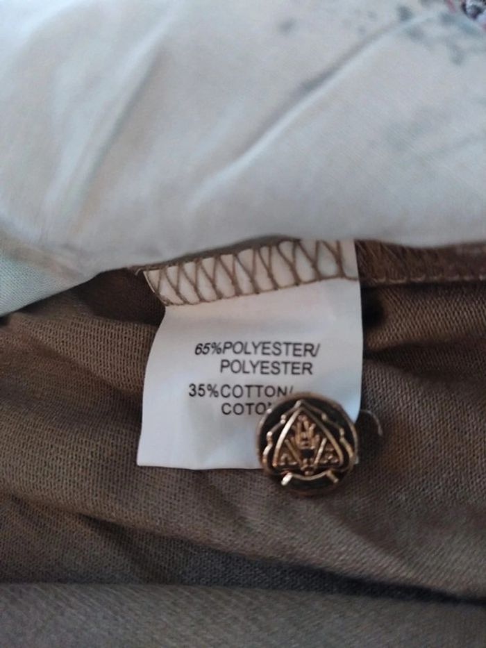 Chemisier ciaomilanno marron et fleur taille L/XL - photo numéro 5