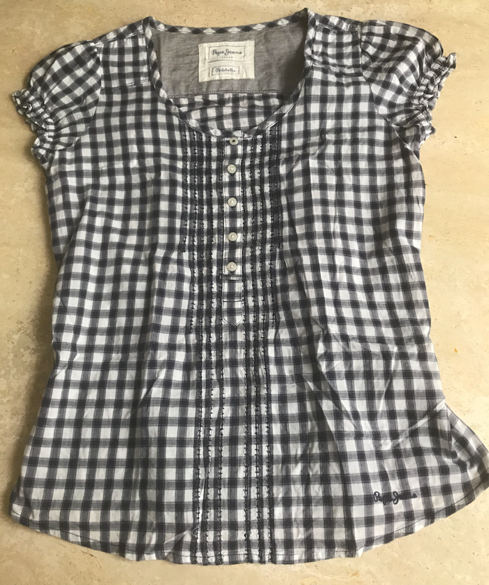 BLOUSE "PEPE JEANS" A CARREAUX - TAILLE : M - photo numéro 4