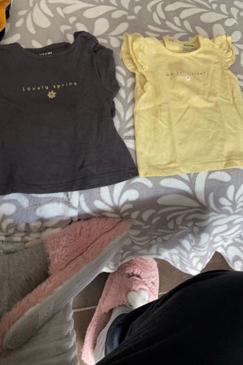 2 tee shirt fille 3 mois