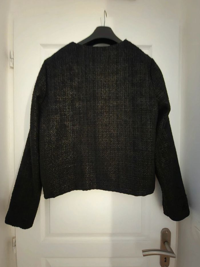 Superbe veste noire tweed taille 42 La Fée Maraboutée - photo numéro 2