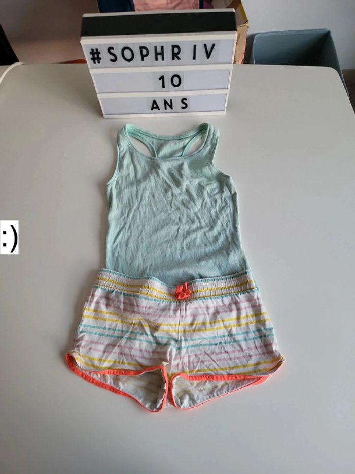 Pyjama short débardeur 10 ans