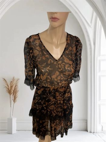 Robe d’été neuve The Kooples noire et marron - Taille 1